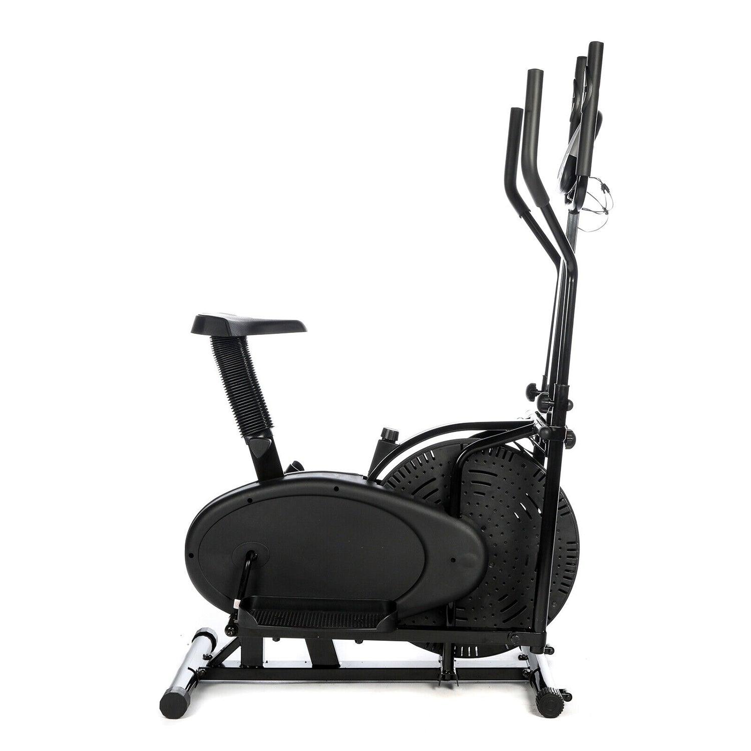 Best Elliptical Cross Trainer - 2 in 1 Exercise Bike Cardio Fitness Workout Machine Exercise & Fitness - Tophatter Daily Deals