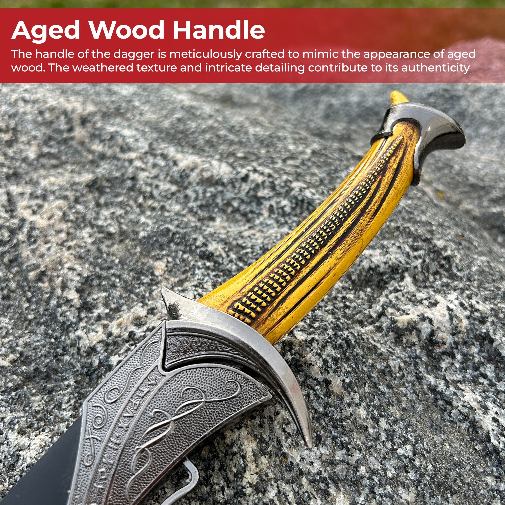 Elven Crest Enchanted Curved Dagger Dagger - Tophatter Daily Deals