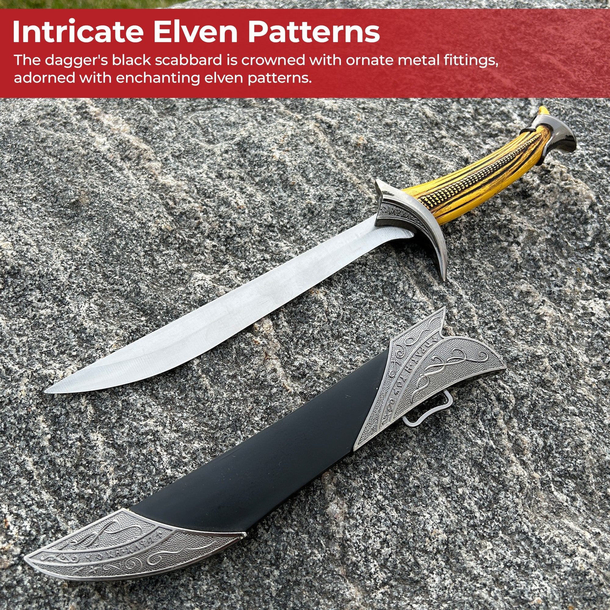 Elven Crest Enchanted Curved Dagger Dagger - Tophatter Daily Deals