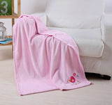 Baby & Toddler Blankets Embroidery Bird Pink Bedding - Tophatter Daily Deals