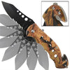 Emergency Autumn Tree Camo Serrated Spring Assist Knife - Tophatter Daily Deals