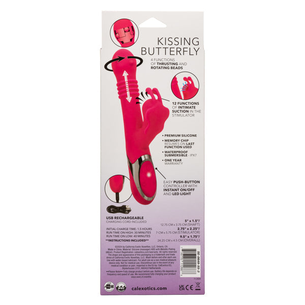 Enchanted Kissing Butterfly 5" Insertable Vibrator with Powerful Suction and Intimate Sensations > Vibrators > Ladies > Rabbit Multi - Tophatter Daily Deals
