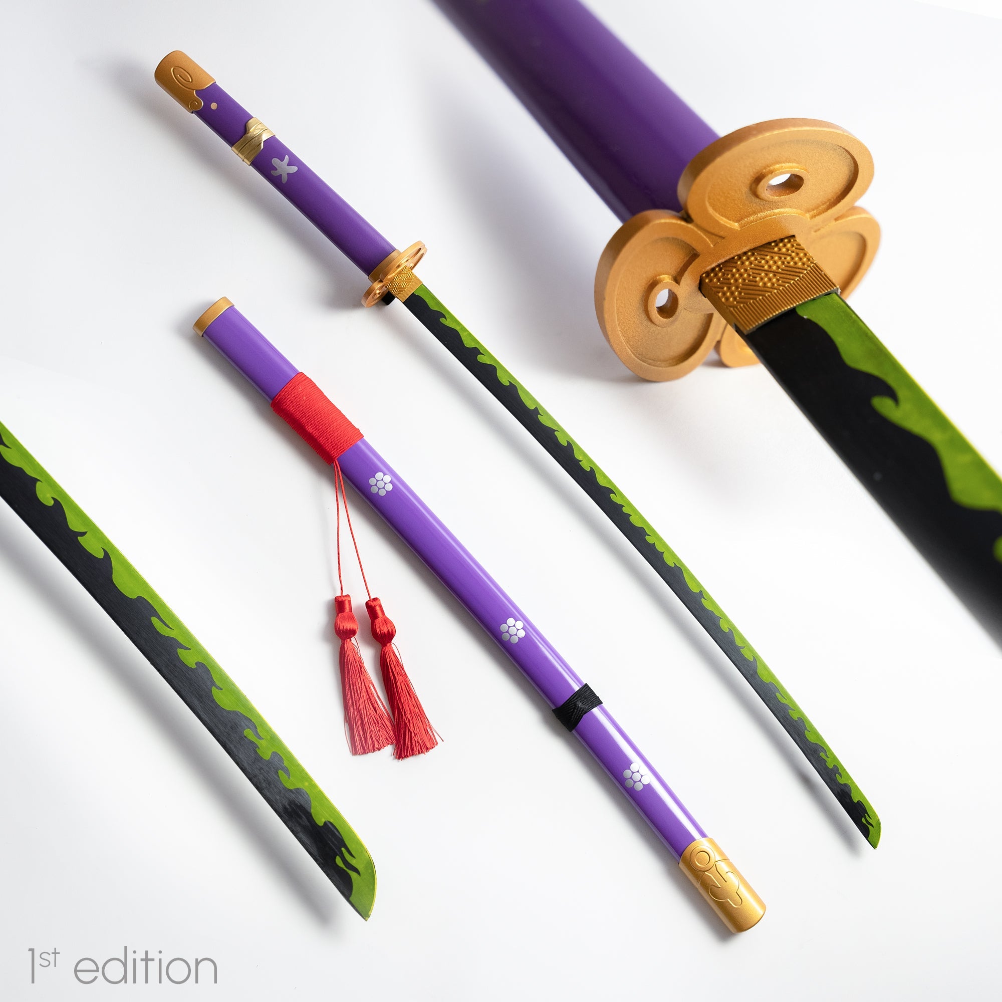 Roronoa Zoro's Purple "Enma" Katana (Anime Accurate) 1st Edition Anime Sword - Tophatter Daily Deals