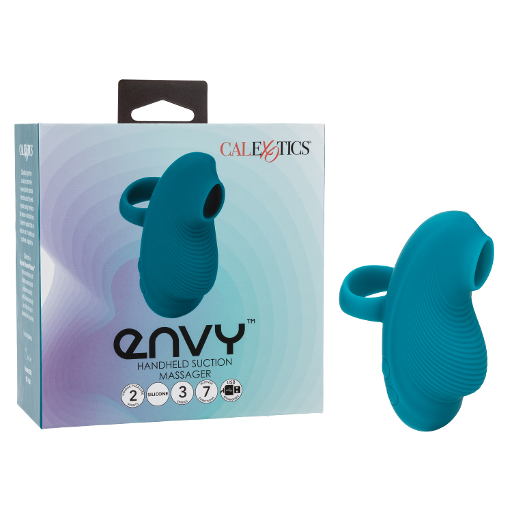 Envy™ Handheld Suction Massager in Teal Blue with 3 Suction Speeds and 7 Vibration Functions > Vibrators > Finger Vibrators - Tophatter Daily Deals