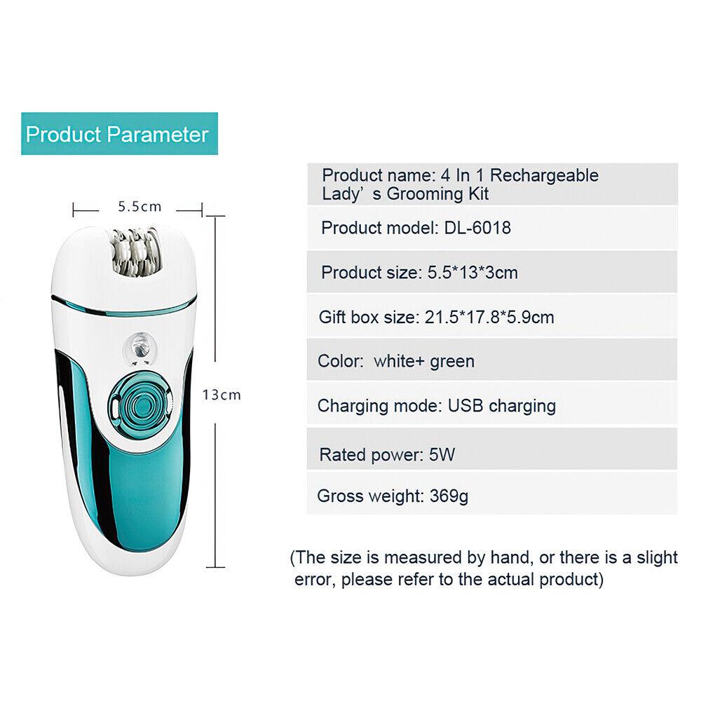 Ladies Hair Removal Devices - Epilator For Women Cordless Rechargeable Lady Body Facial Hair Removal Shaver Health & Beauty - Tophatter Daily Deals