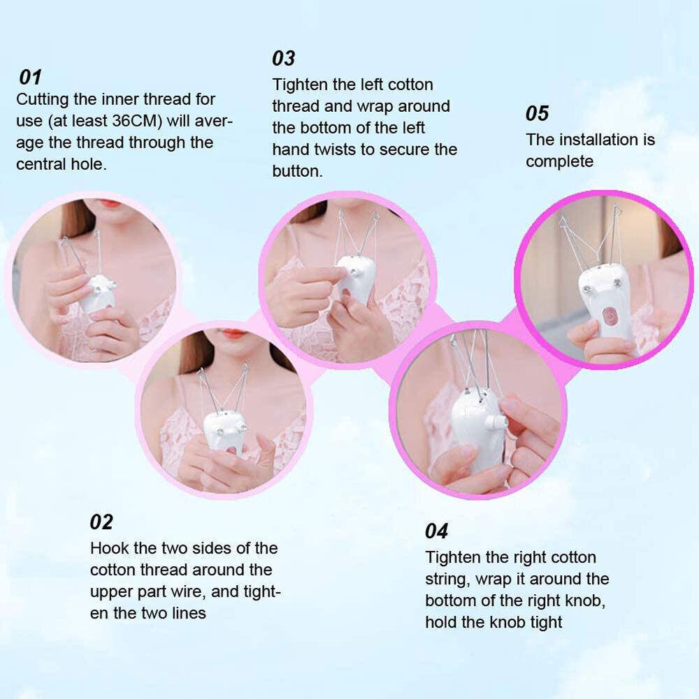 Epilator for Facial Hair - Electric Facial Threading Hair Removal Epilators for Women Face Thread Epilator Facial Body Hair Removal Machine Personal Care - Tophatter Daily Deals