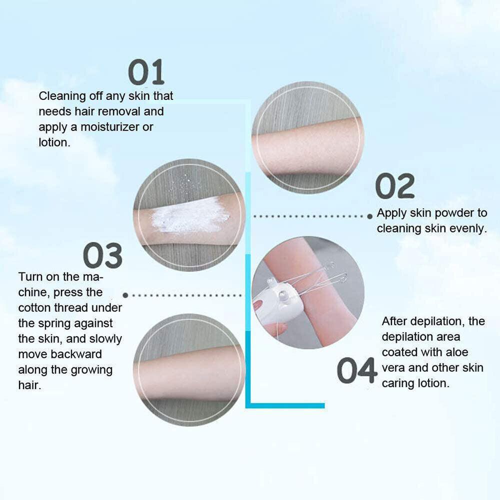 Epilator for Facial Hair - Electric Facial Threading Hair Removal Epilators for Women Face Thread Epilator Facial Body Hair Removal Machine Personal Care - Tophatter Daily Deals