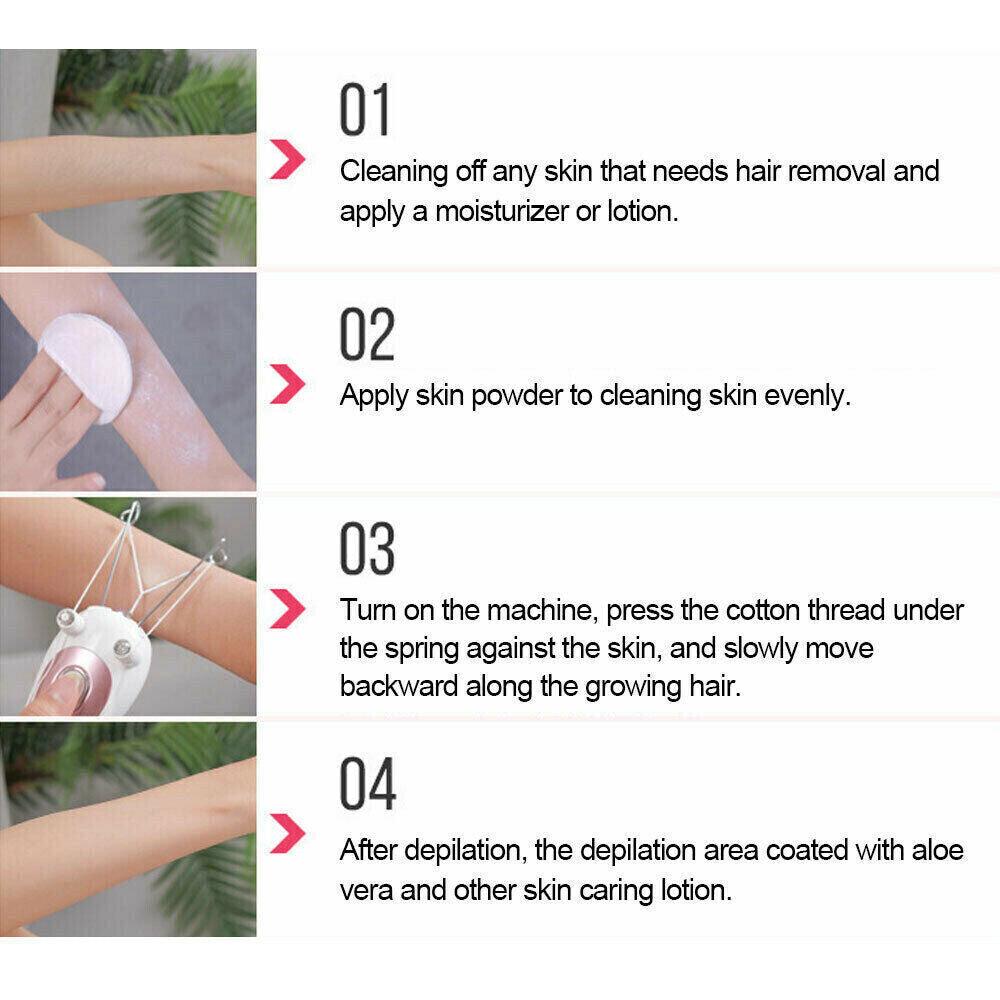 Epilator for Facial Hair - Electric Facial Threading Hair Removal Epilators for Women Face Thread Epilator Facial Body Hair Removal Machine Personal Care - Tophatter Daily Deals