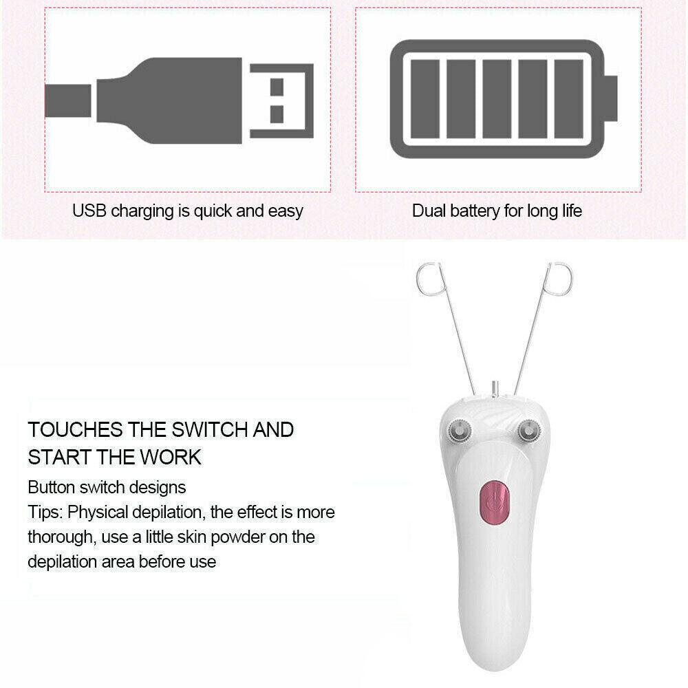 Epilator for Facial Hair - Electric Facial Threading Hair Removal Epilators for Women Face Thread Epilator Facial Body Hair Removal Machine Personal Care - Tophatter Daily Deals