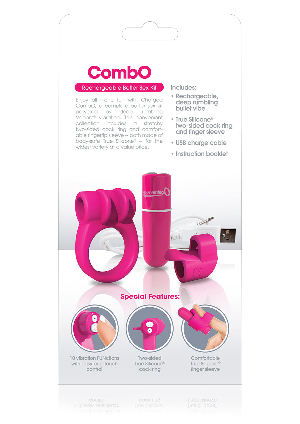 Charged Combo Kit 1 – Body-Safe Silicone Cock Ring and Fingertip Sleeve Kit > Sex Toys > Couples Toys - Tophatter Daily Deals