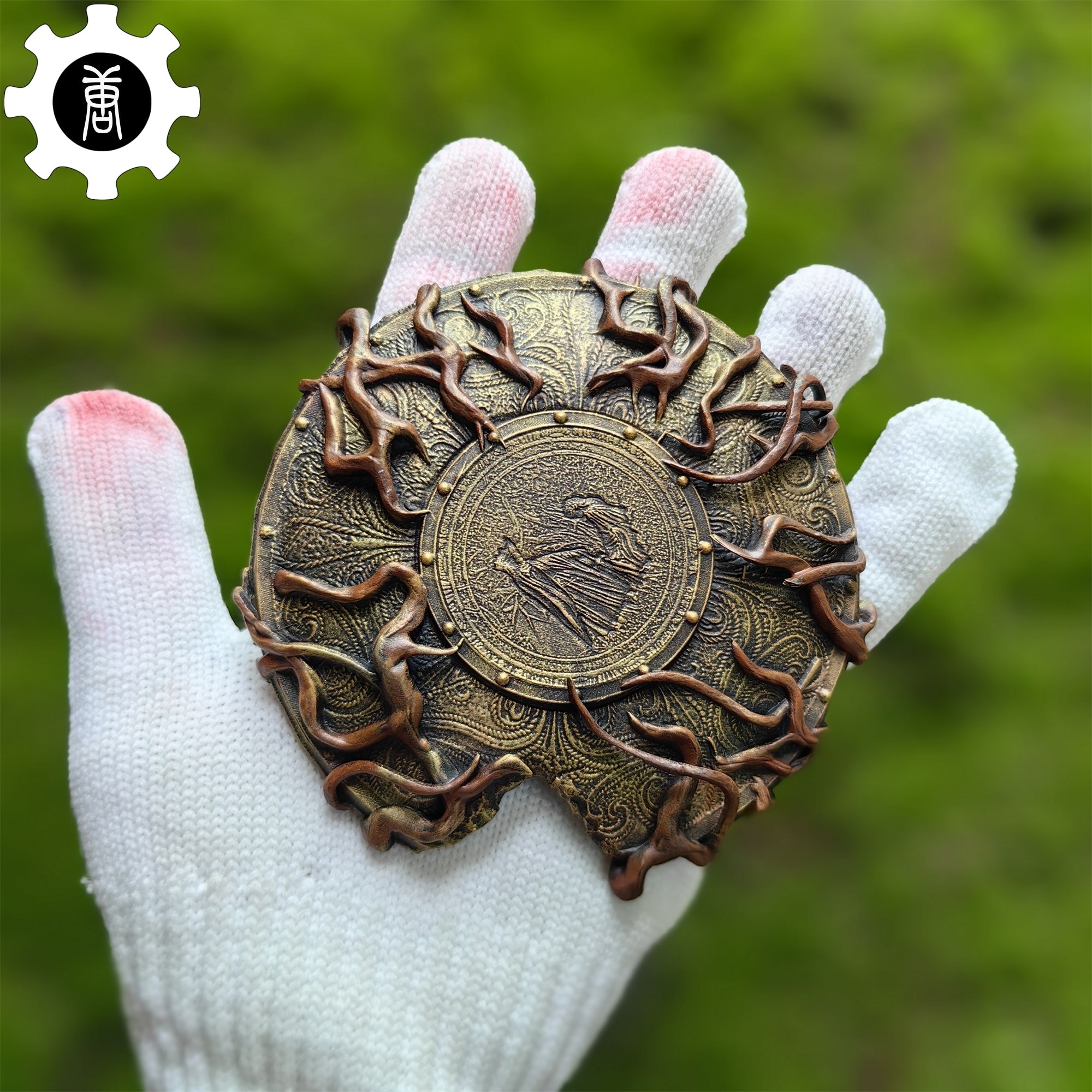 3D Printed 1: 12 Scale Erdtree Greatshield Golden Halberd Shield Only - Tophatter Daily Deals