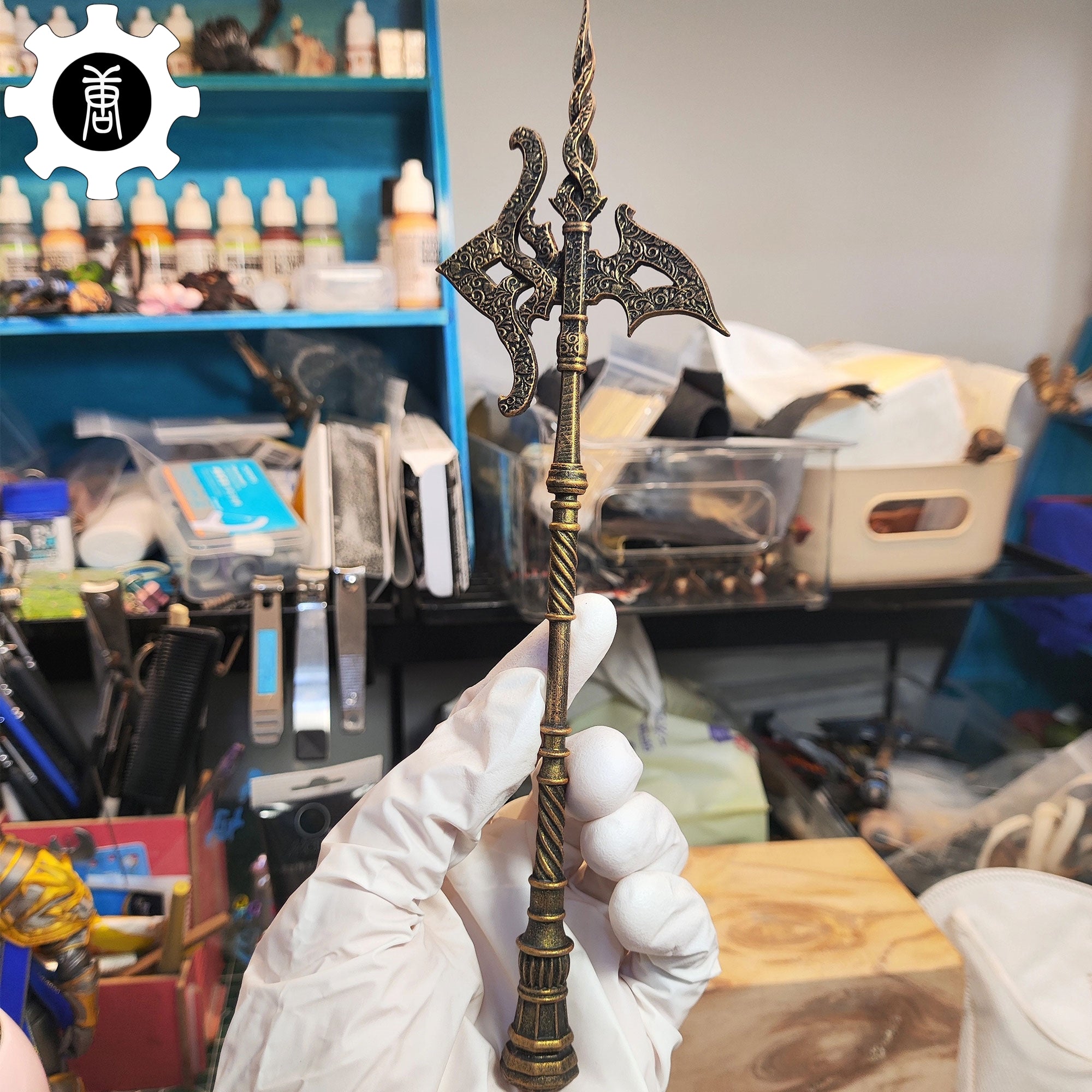 3D Printed 1: 12 Scale Erdtree Greatshield Golden Halberd - Tophatter Daily Deals