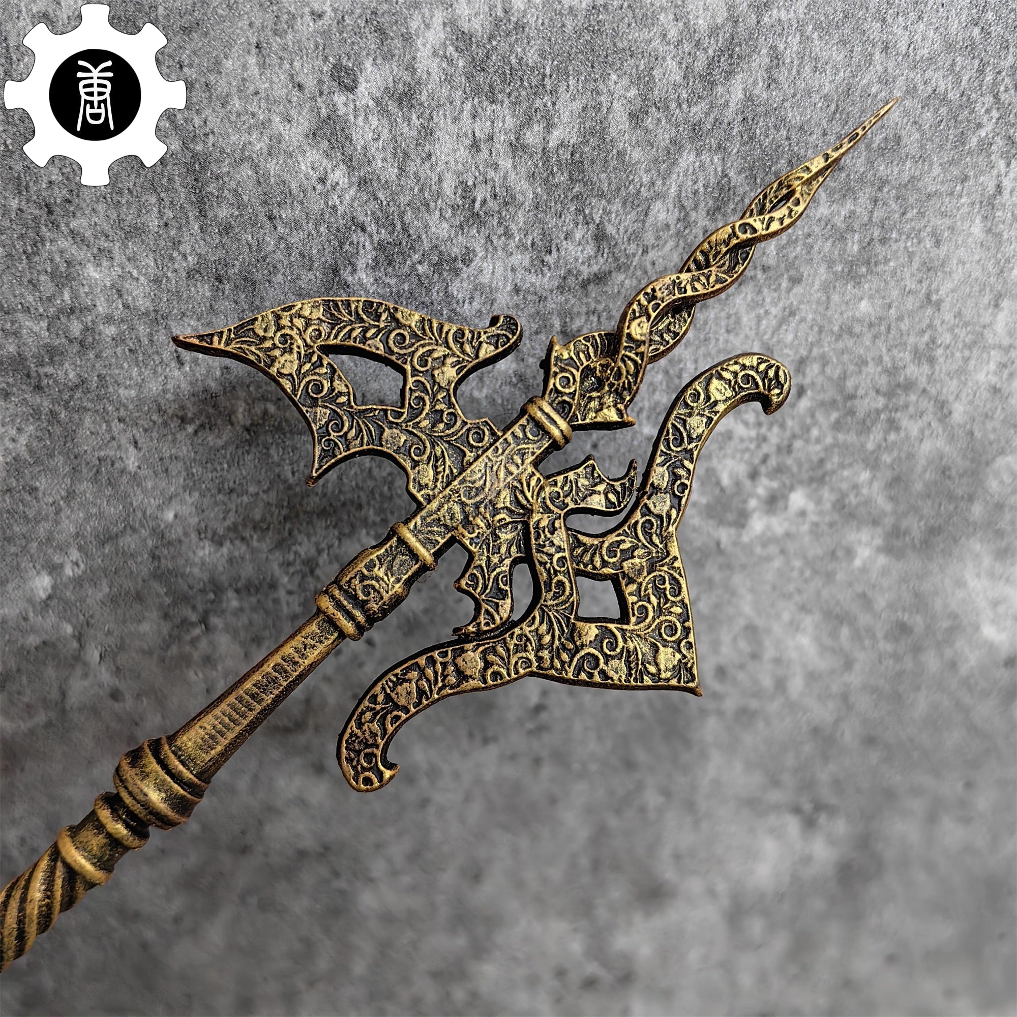 3D Printed 1: 12 Scale Erdtree Greatshield Golden Halberd - Tophatter Daily Deals
