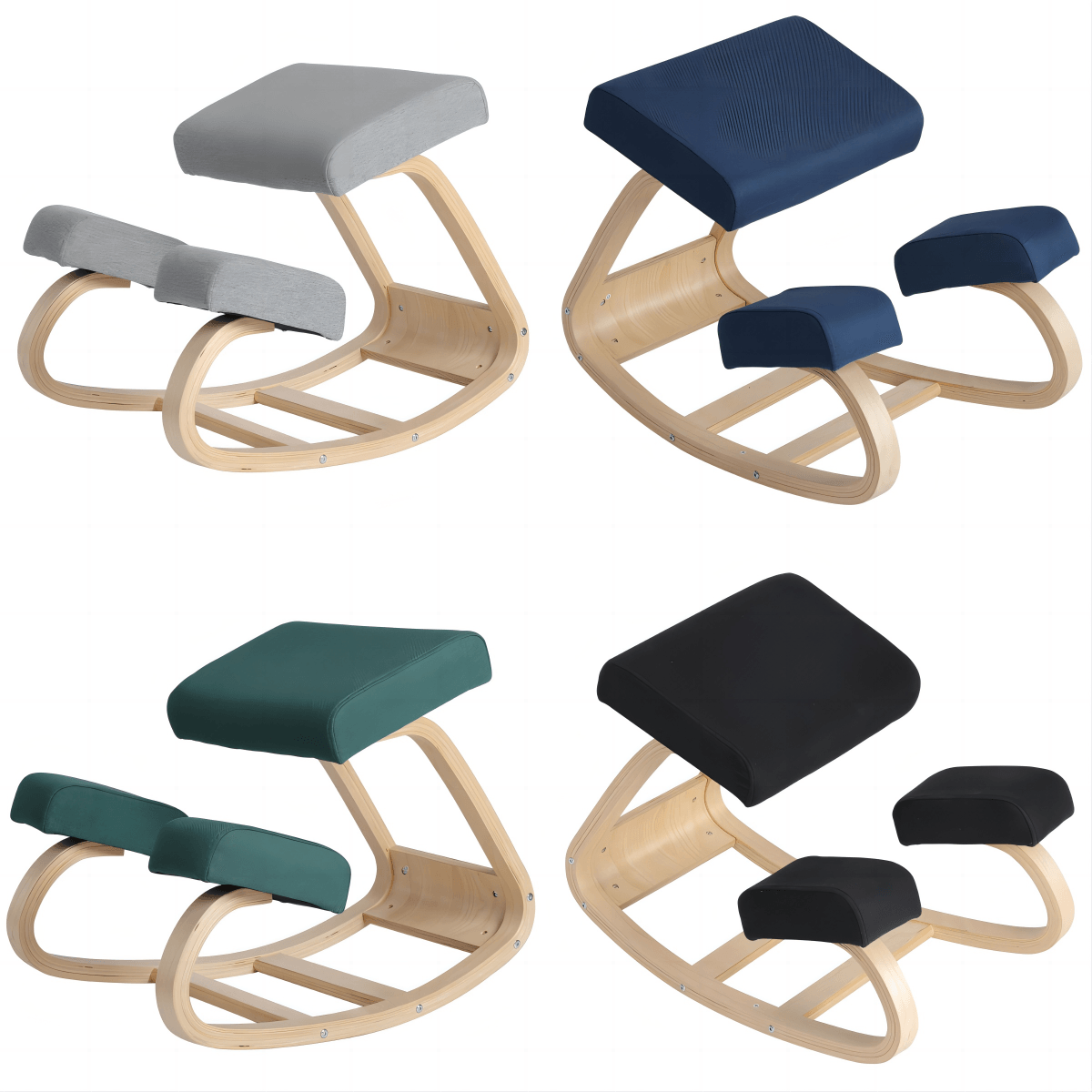 Ergonomic Kneel Chair - Ergonomic Kneeling Chair Rocking Posture Stool Balancing Home Office Desk Chair Exercise & Fitness - Tophatter Daily Deals