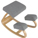 Ergonomic Kneel Chair - Ergonomic Kneeling Chair Rocking Posture Stool Balancing Home Office Desk Chair Grey Exercise & Fitness - Tophatter Daily Deals