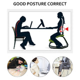 Best Kneeling Chair - Ergonomic Kneeling Chair Velvet Office Chairs Home Rocking Posture Stool Wood Exercise & Fitness - Tophatter Daily Deals