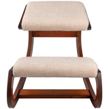 Best Kneeling Chair - Ergonomic Kneeling Chair Velvet Office Chairs Home Rocking Posture Stool Wood Exercise & Fitness - Tophatter Daily Deals