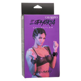 Euphoria Collection Black Adjustable Hand Cuffs with Velvet Interior and Vegan Leather Exterior > Bondage Gear > Restraints - Tophatter Daily Deals