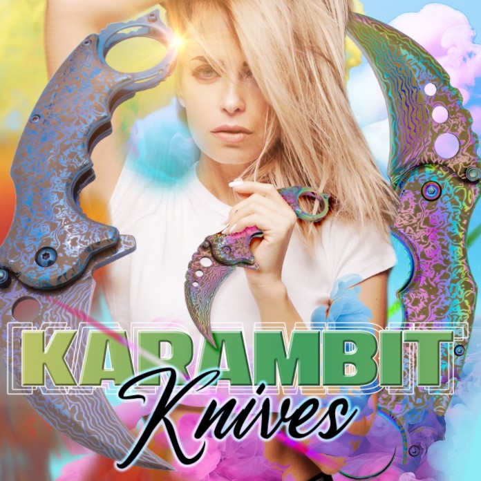 Etched Damascus Karambit Knife Spring Assisted Folder - 5 Colors Knife-Assist - Tophatter Daily Deals