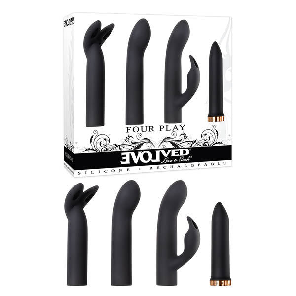 Evolved Four Play Bullet With Three Sleeves > Vibrators > Mini Vibrators - Tophatter Daily Deals