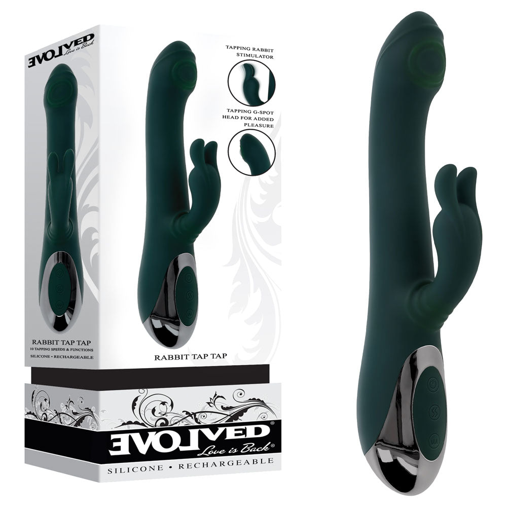 Evolved Rabbit Tap Tap 25 cm Vibrator with Tapping Tip > Vibrators > Ladies > Rabbit - Tophatter Daily Deals