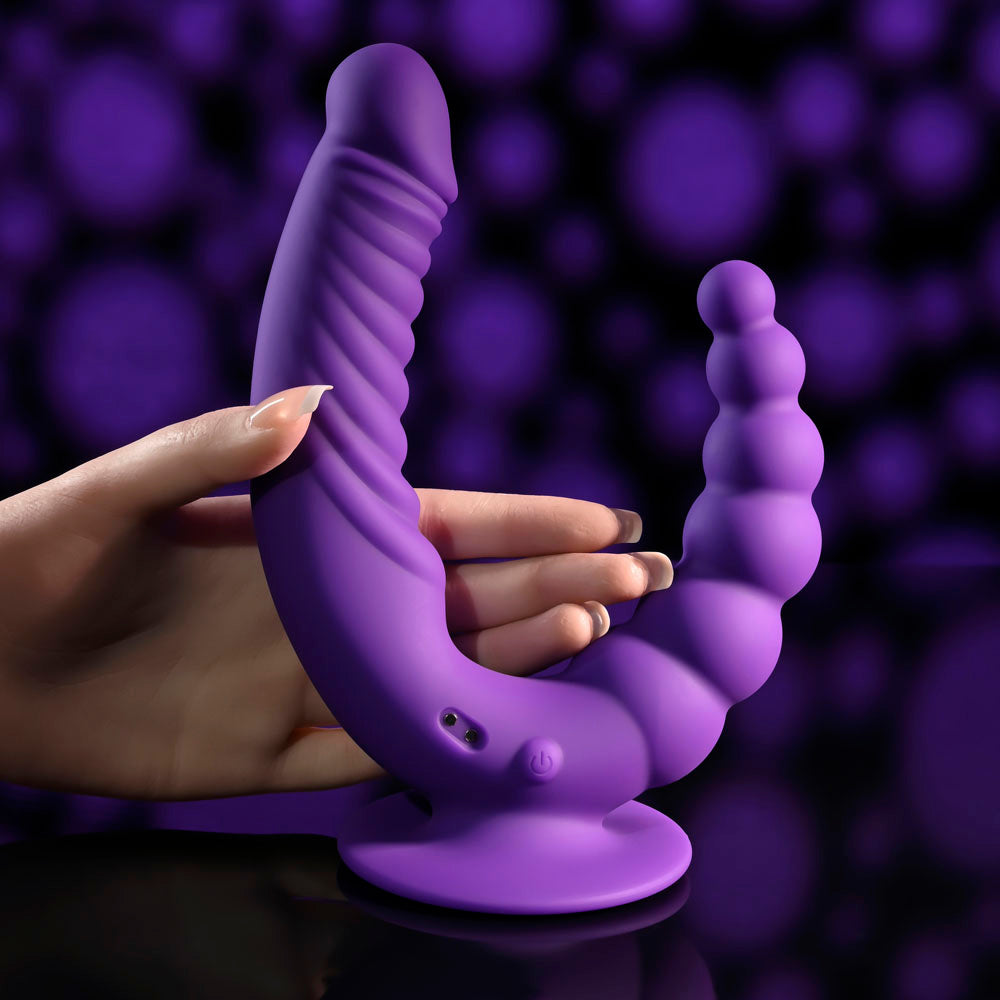 Evolved The Rider Double Ended Vibrator Purple > Dildos > Double Dildos - Tophatter Daily Deals