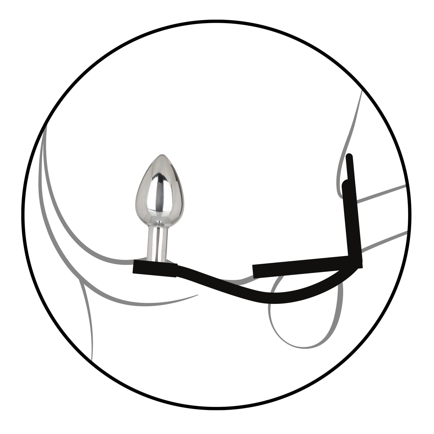 Star Fucker Mini Plug Black Silicone Dual Enhancer with Metal Probe and Sparkling Gem Base > Anal Range > Prostate Plugs - Tophatter Daily Deals