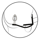 Star Fucker Mini Plug Black Silicone Dual Enhancer with Metal Probe and Sparkling Gem Base > Anal Range > Prostate Plugs - Tophatter Daily Deals