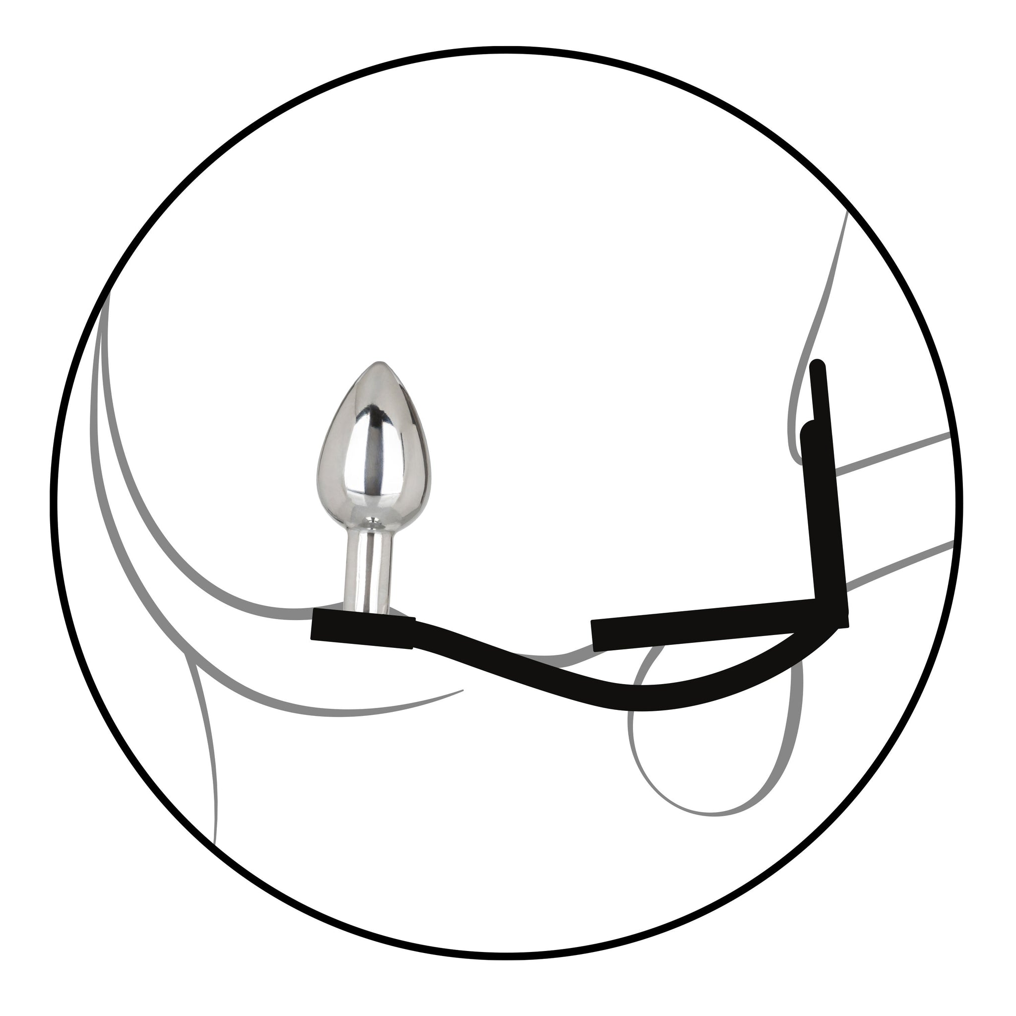 Star Fucker Mini Plug Black Silicone Dual Enhancer with Metal Probe and Sparkling Gem Base > Anal Range > Prostate Plugs - Tophatter Daily Deals