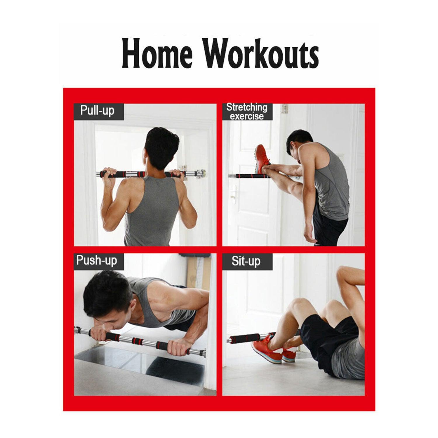 Best Doorway Pull-up Bar UK - Exercise Pull Up Door Bar Chin Ups Fitness Home Gym Push Doorway Training Exercise & Fitness - Tophatter Daily Deals