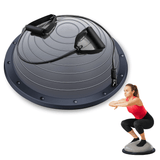Half Exercise Ball - Balance Ball Trainer Resistance Bands & Pump Exercise & Fitness - Tophatter Daily Deals