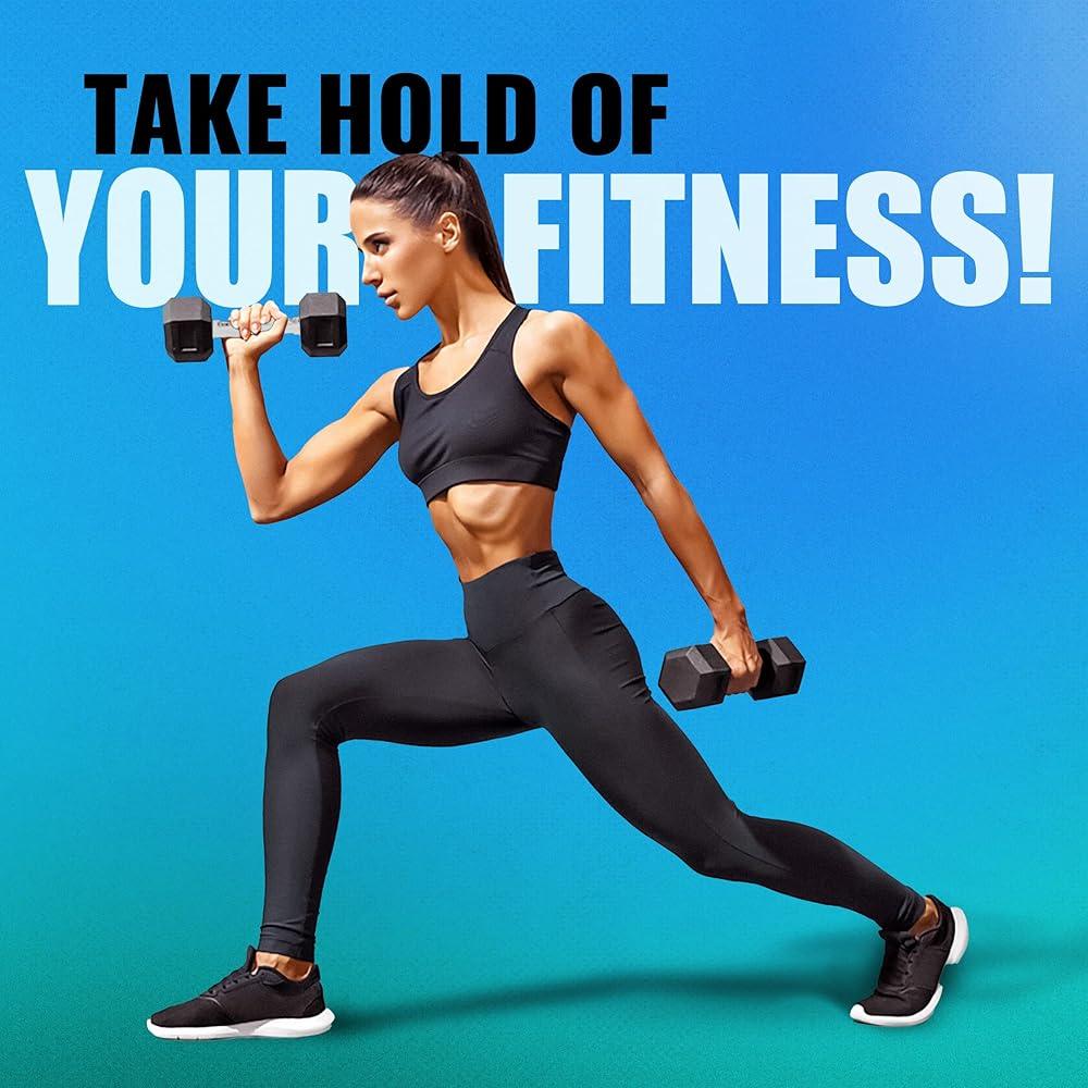 Hex Dumbbells Set - 2.5kg-30kg Pair of Cast Iron Dumbbell Hand Weights Rubber Encased Hexagonal Gym Dumbbeells - Tophatter Daily Deals