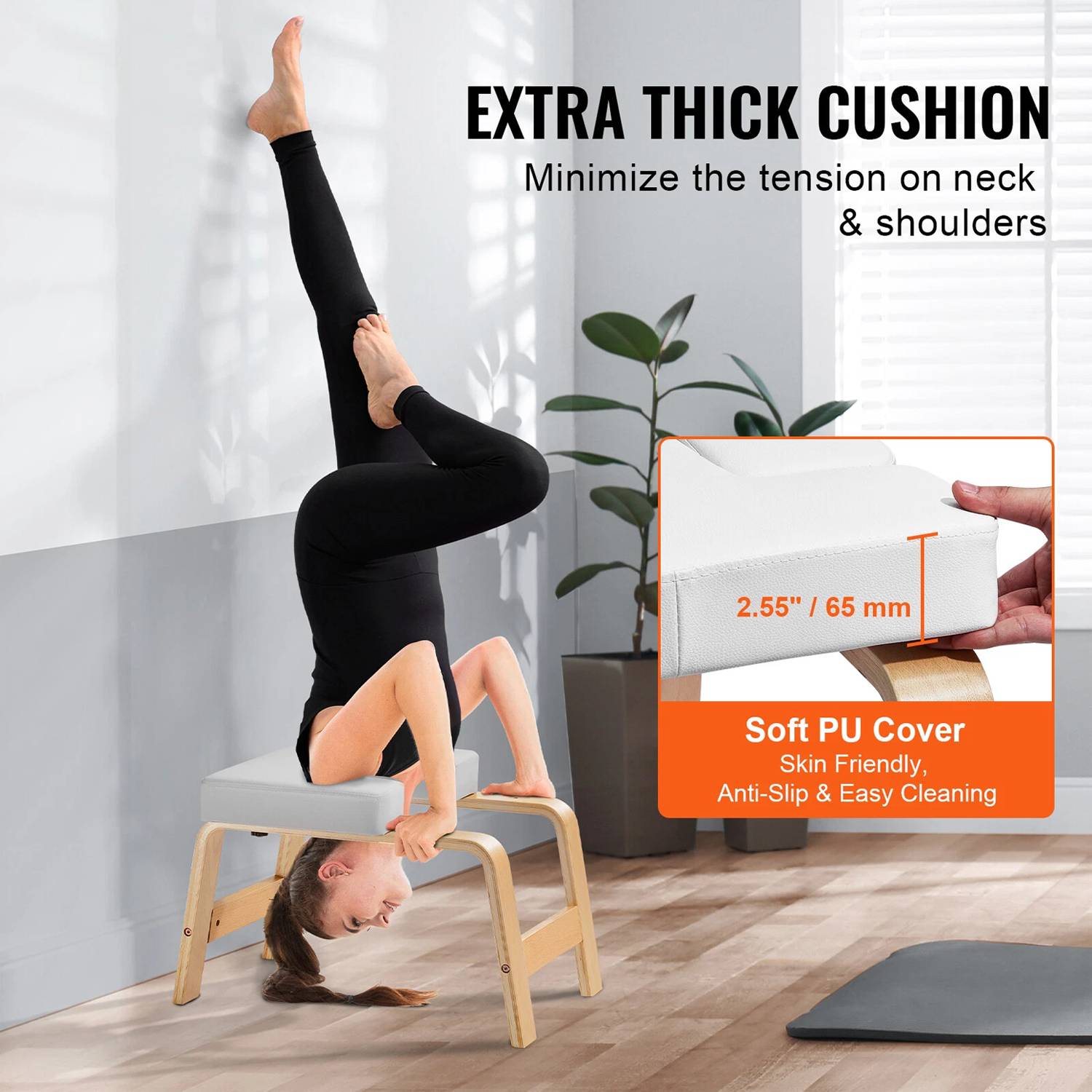 Feet Up Yoga Stool - Yoga Headstand Bench Exercise Inversion Stool Workbench Upside Down Chair Yoga - Tophatter Daily Deals