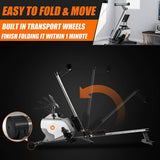 Rowing Machine for Home - BTM 8 Level Magnetic Resistance Fitness Elastic Cord Rowing Machine Exercise & Fitness - Tophatter Daily Deals