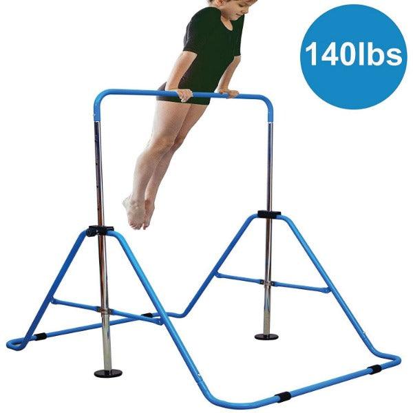 Childs Gymnastics Bar - Junior Training Bar Expandable Kids Horizontal Bars Children Kip Home Gym Fitness - Tophatter Daily Deals