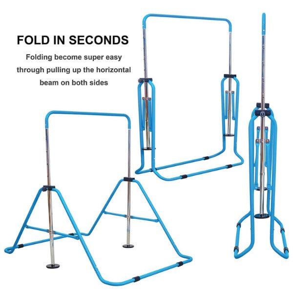 Childs Gymnastics Bar - Junior Training Bar Expandable Kids Horizontal Bars Children Kip Home Gym Fitness - Tophatter Daily Deals