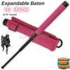 Expandable Pink Baton Metal Police Stick w/ Sheath - 16" Inch SD-Baton - Tophatter Daily Deals