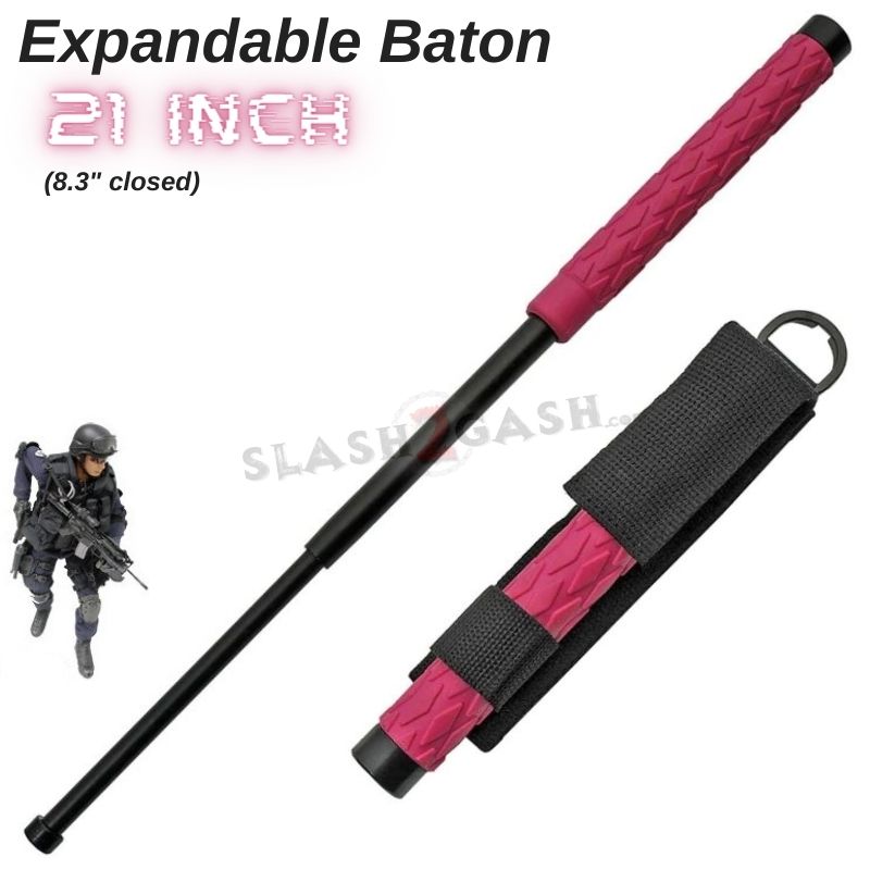 Expandable Baton Police Grade W/Sheath - Asst. colors/sizes 16 21 26 29 32 SD-Baton - Tophatter Daily Deals