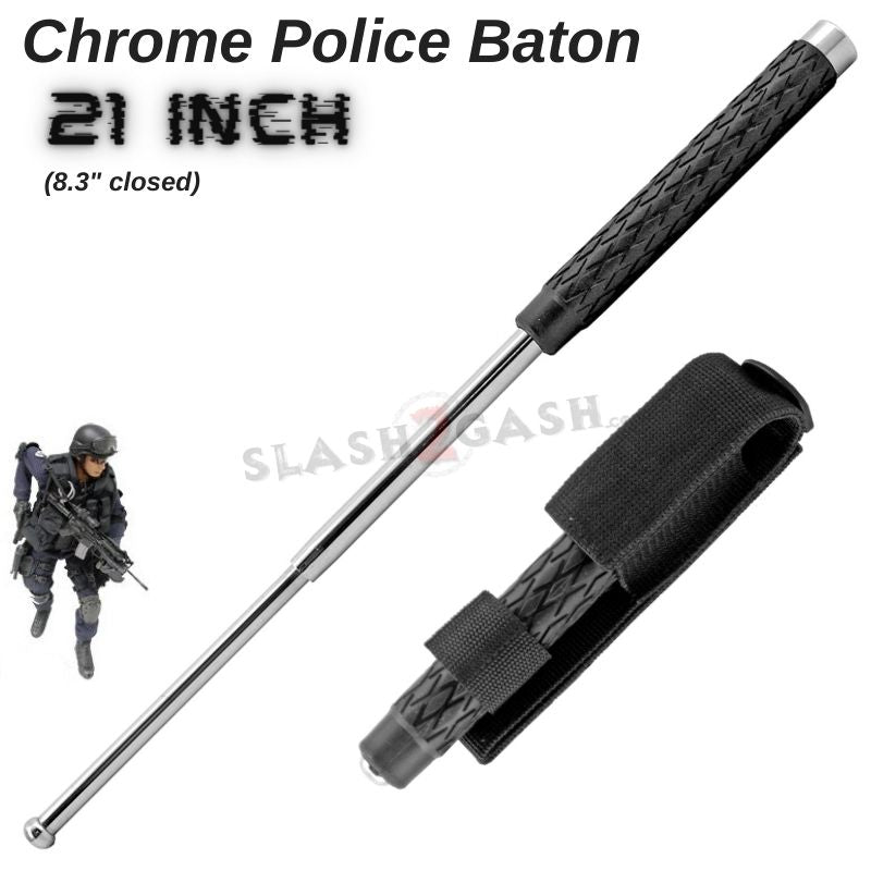 Expandable Baton Police Grade W/Sheath - Asst. colors/sizes 16 21 26 29 32 SD-Baton - Tophatter Daily Deals