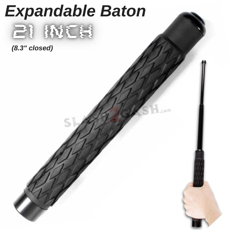 Expandable Baton Metal Police Stick w/ Sheath - 21" Inch SD-Baton - Tophatter Daily Deals