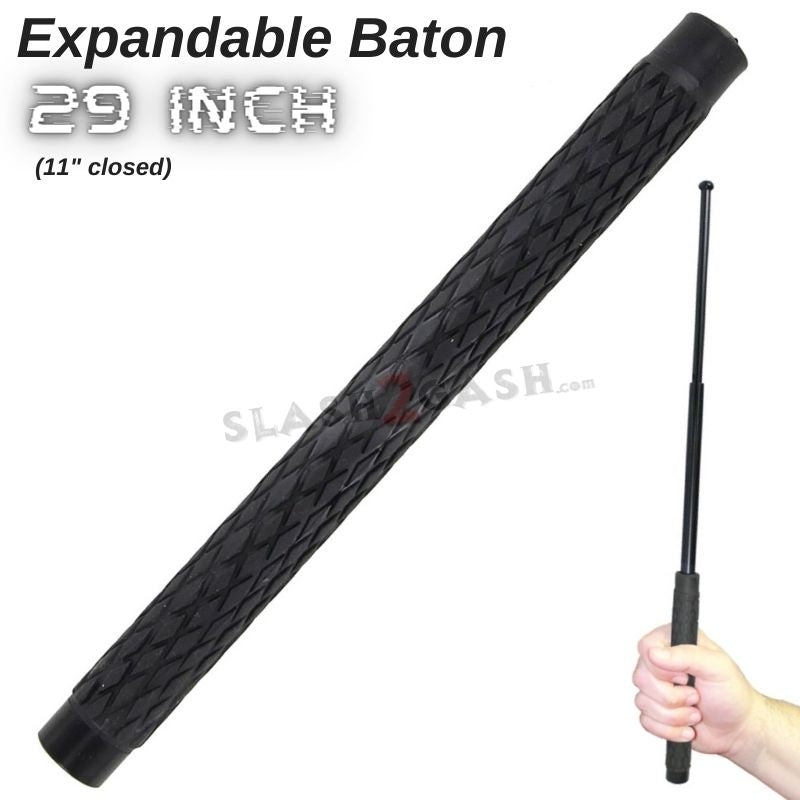 Expandable Baton Metal Police Stick w/ Sheath - 29" Inch SD-Baton - Tophatter Daily Deals