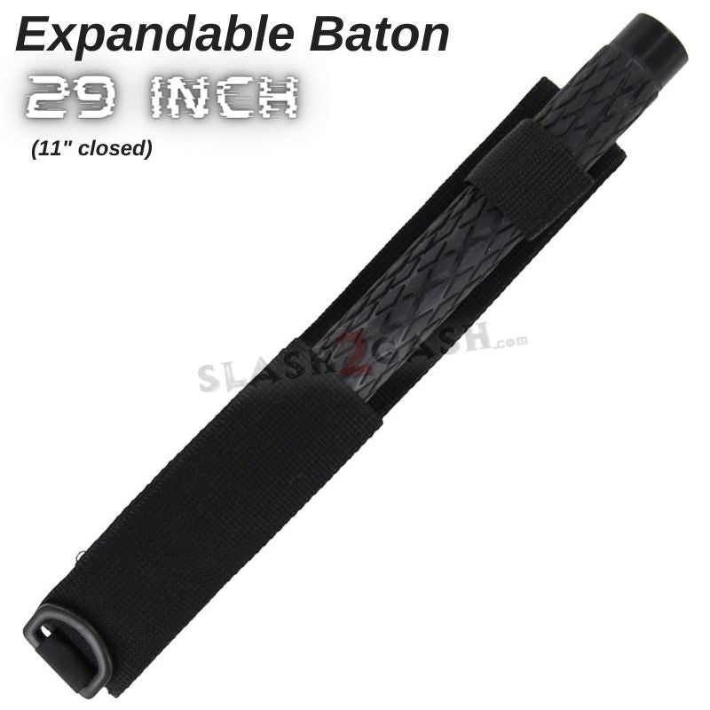 Expandable Baton Metal Police Stick w/ Sheath - 29