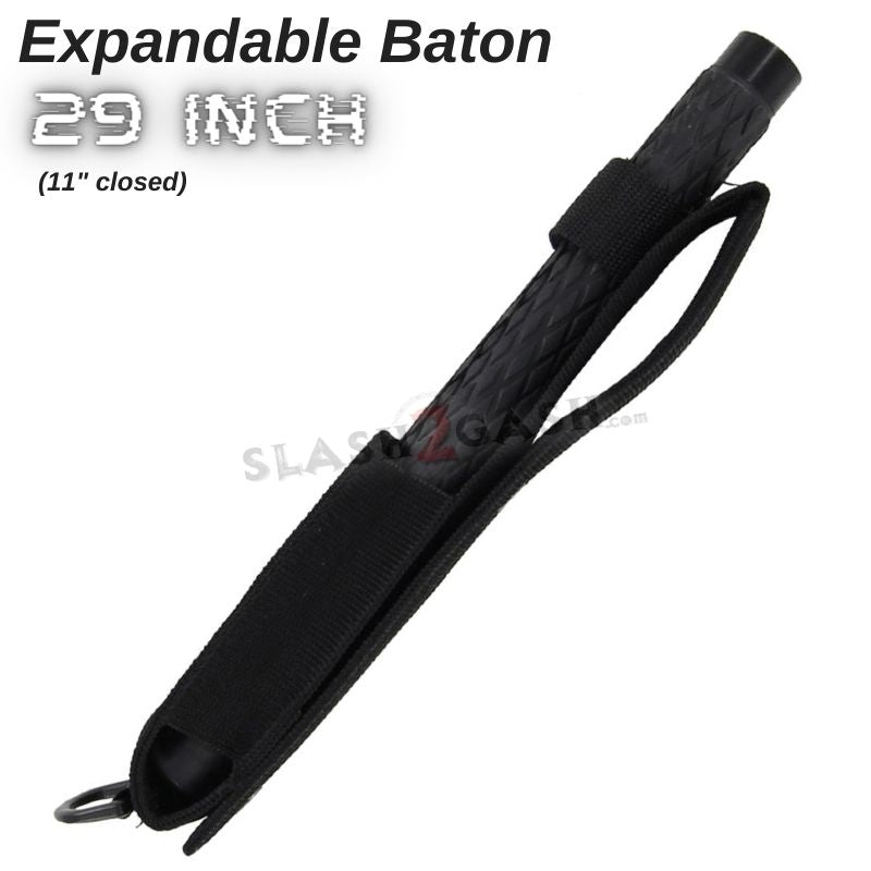 Expandable Baton Metal Police Stick w/ Sheath - 29