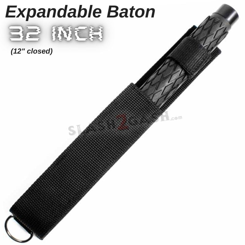 Expandable Baton Police Grade W/Sheath - Asst. colors/sizes 16 21 26 29 32 SD-Baton - Tophatter Daily Deals