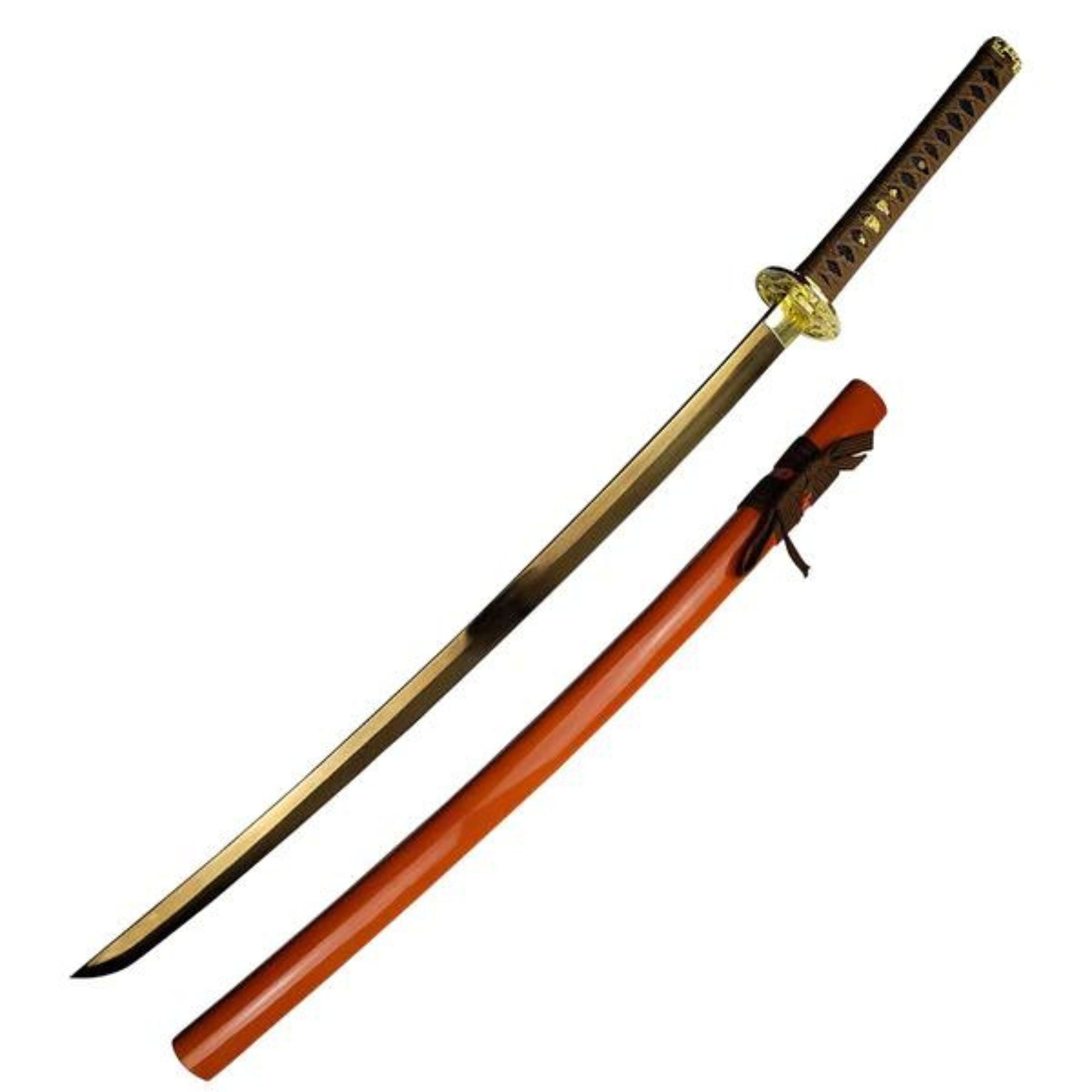 Exquisite Handmade Golden Damascus Steel Katana Swords - Tophatter Daily Deals