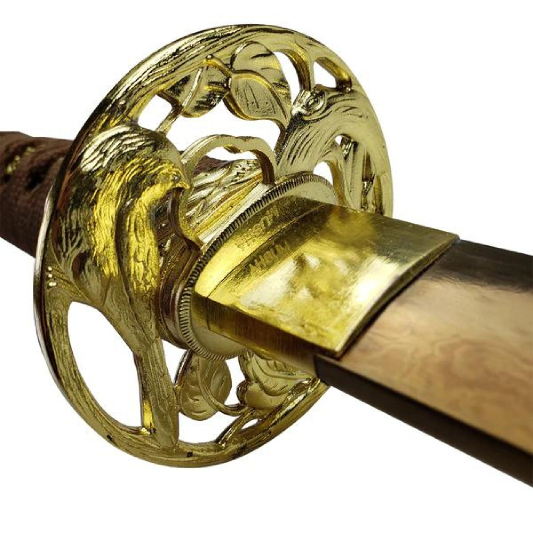 Exquisite Handmade Golden Damascus Steel Katana Swords - Tophatter Daily Deals