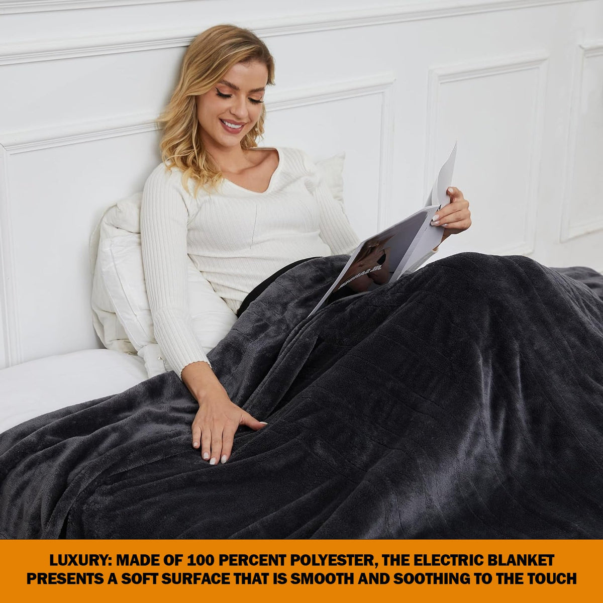 King Size Electric Blankets - 3 Heat Settings Single Double King Size Super Soft Cosy Fleece Blanket Blankets - Tophatter Daily Deals