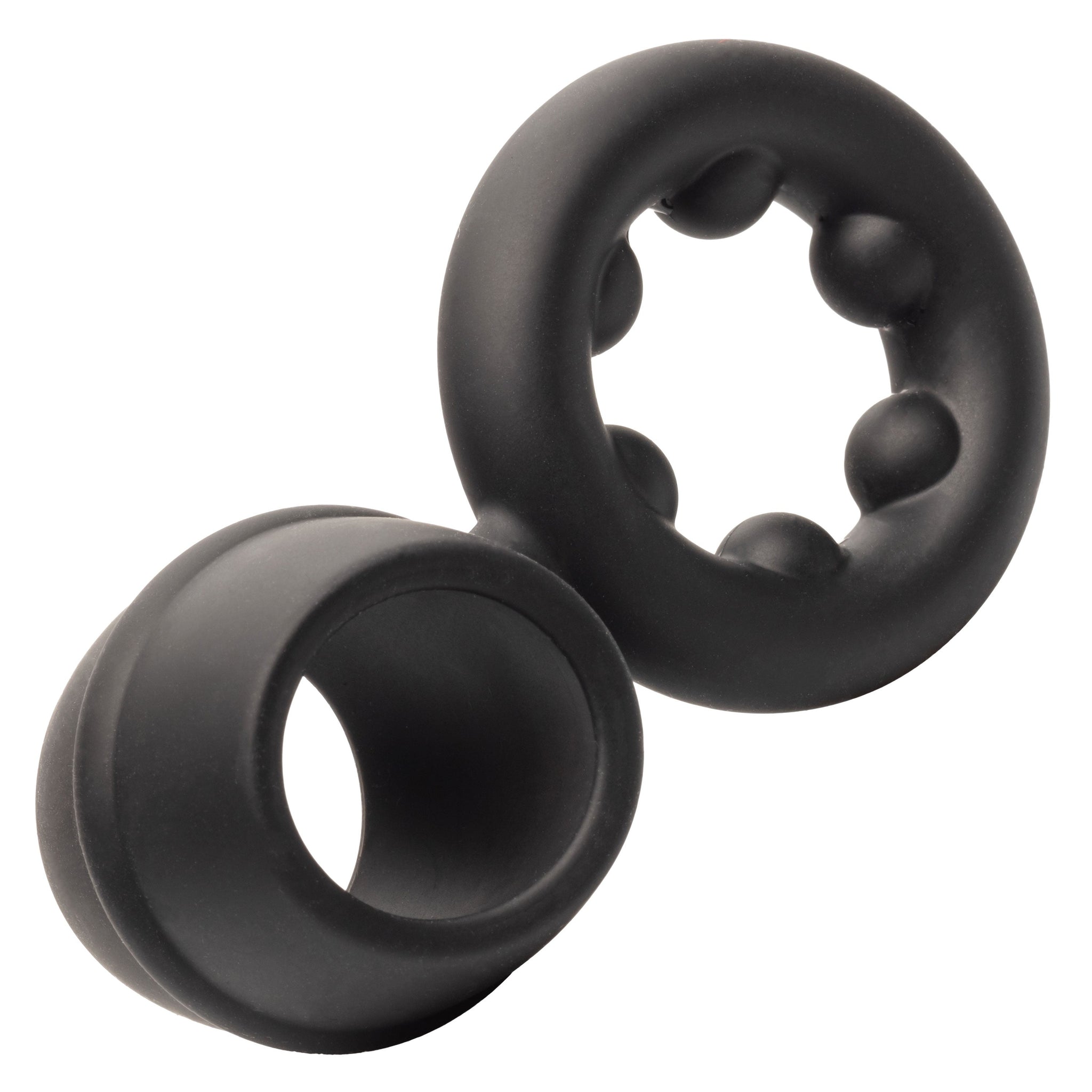 Alpha Liquid Silicone Dual Magnum Ring Black Stretchy Comfortable Size > Cock Ring > Sling - Tophatter Daily Deals