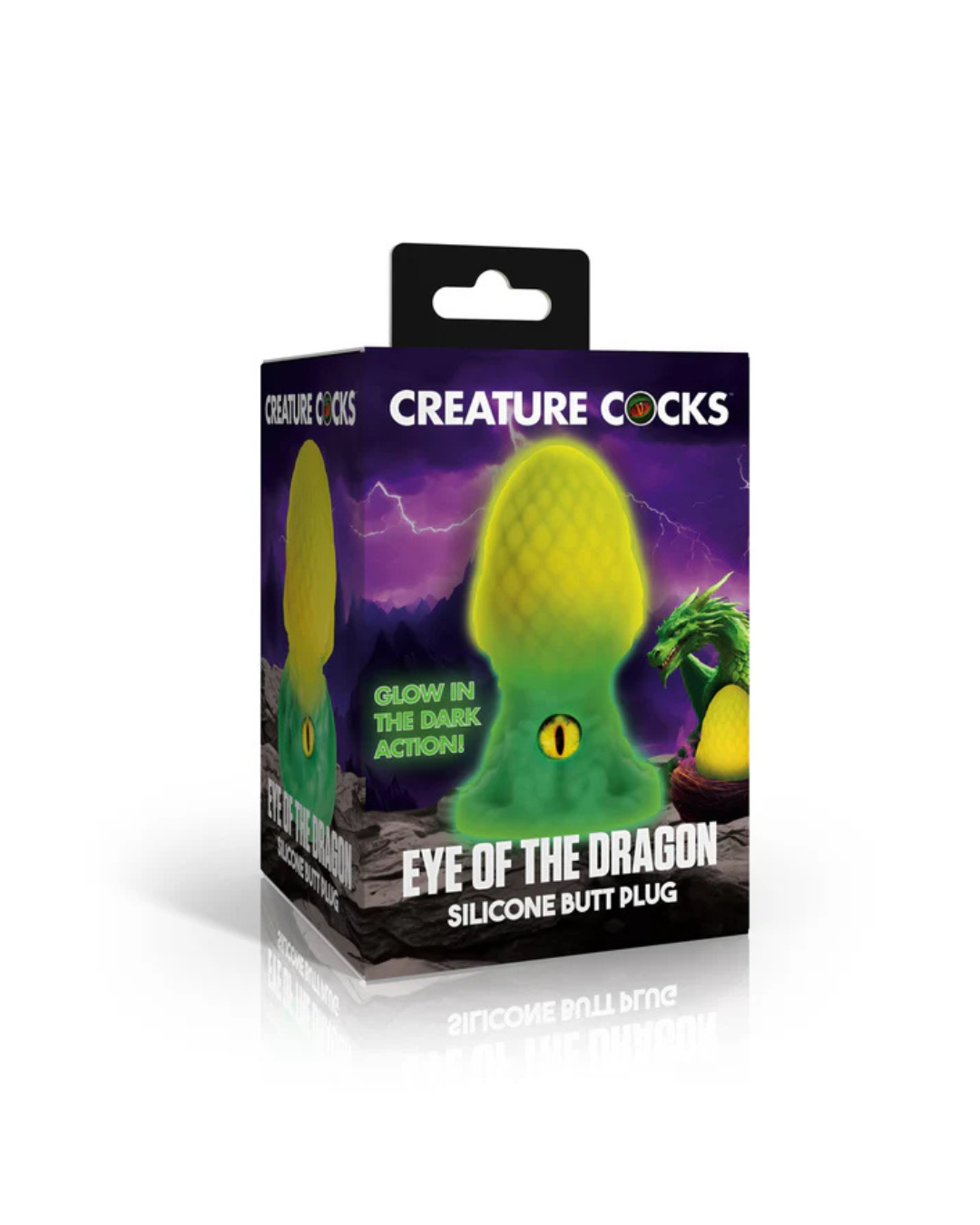 Eye of the Dragon Silicone Butt Plug in Green by Creature Cocks > Dildos > Fantasy - Tophatter Daily Deals