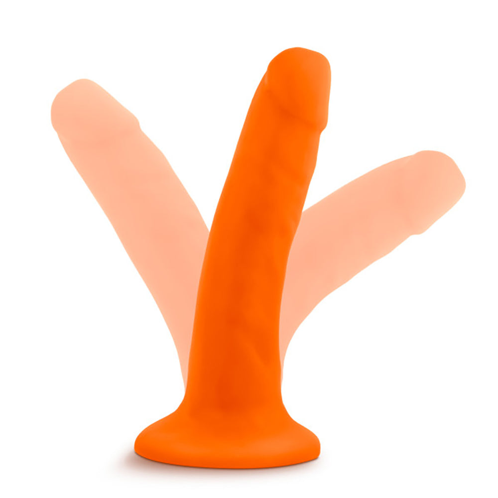 Neo Dual Density Cock 6 Inch Neon Orange Vibrator > Dildos > Realistic Dildos - Tophatter Daily Deals